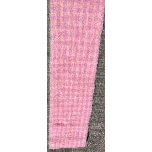 Vintage 1960’s Pink Purple Scarf Plaid Fall Winter Wool Woman's Scarf 33 1/2 x 8 - Picture 10 of 10